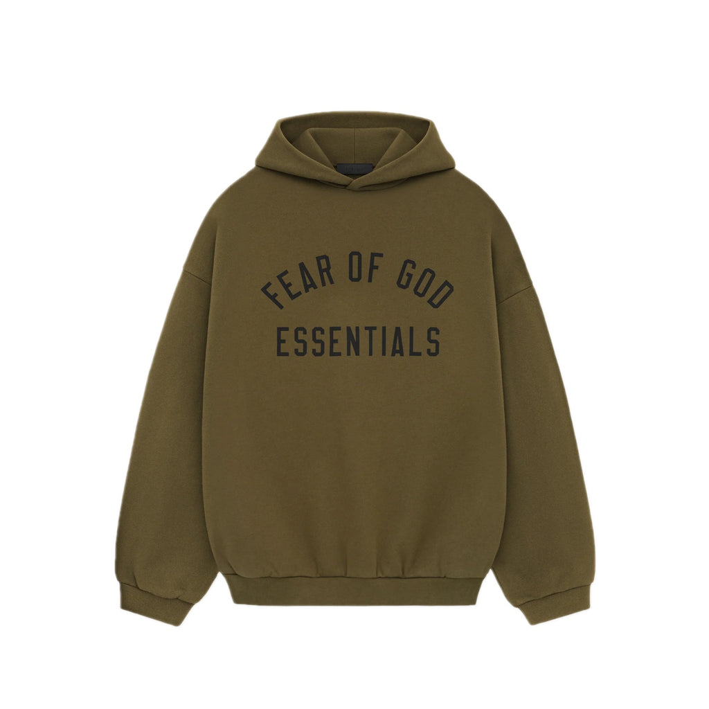 Fear of God Essentials Fleece Hoodie - Olive Green