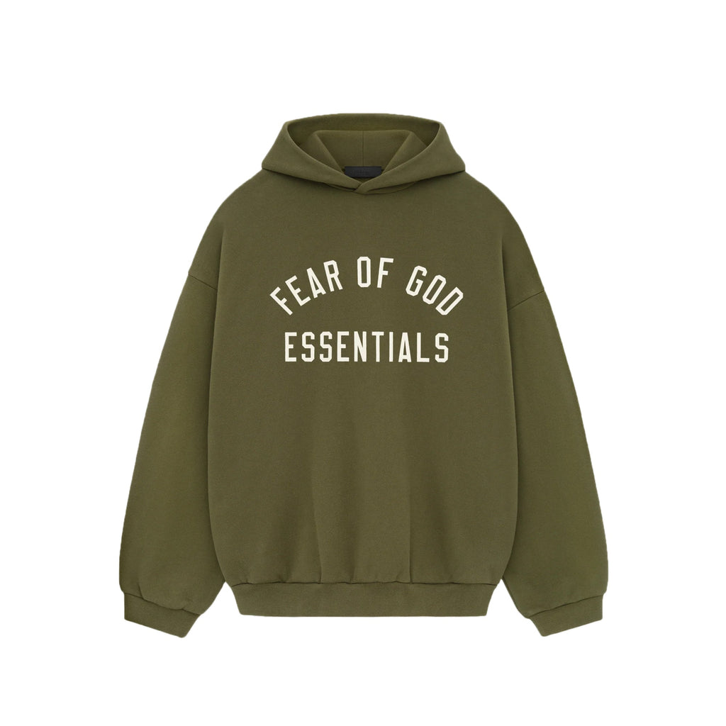 Fear of God Essentials Fleece Hoodie - Military Green