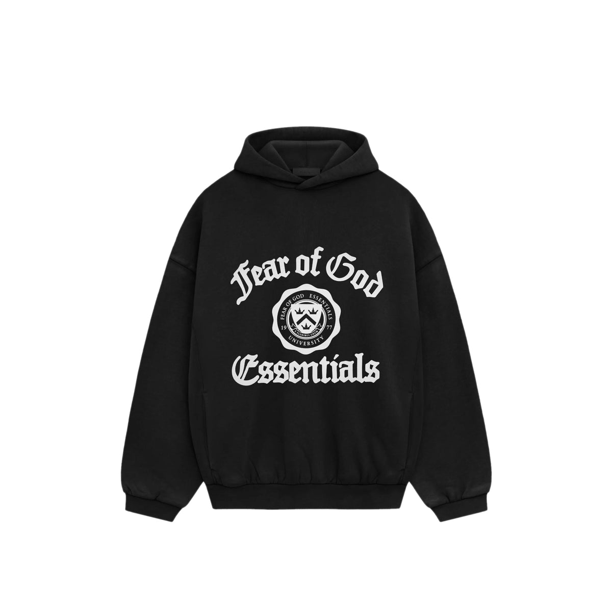 Fear of God Essentials Heavy Fleece Vintage Shrunken Hoodie - Black