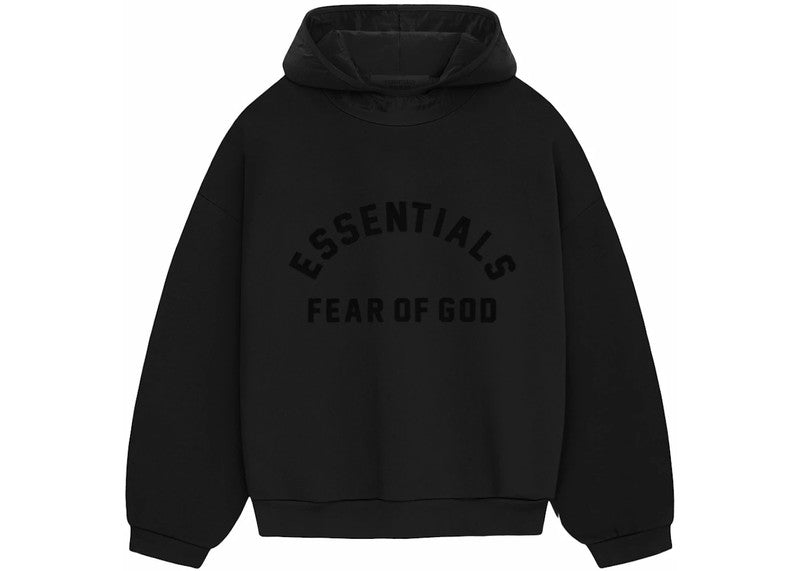 Fear of God Essentials Nylon Fleece Hoodie - Jet Black